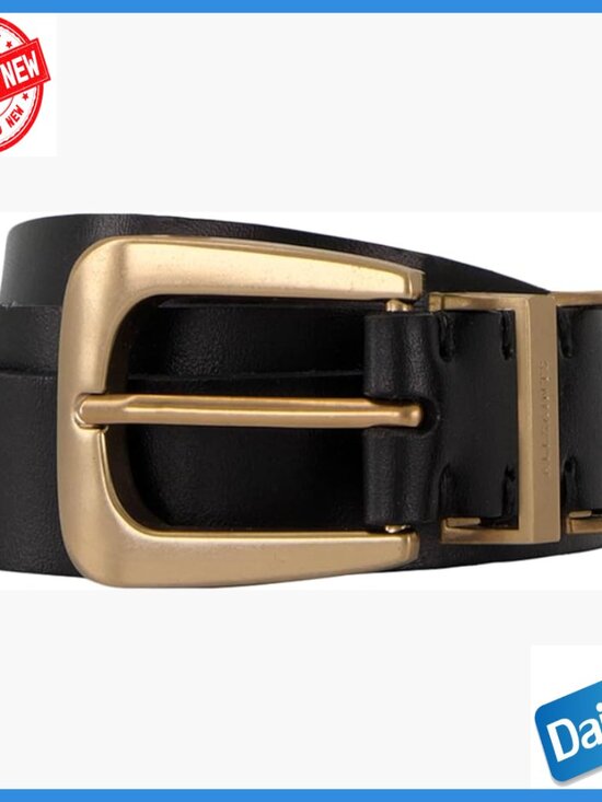 Leather Belt with Western Buckle, Adjustable Sizing, 1 Inch Width main image 5